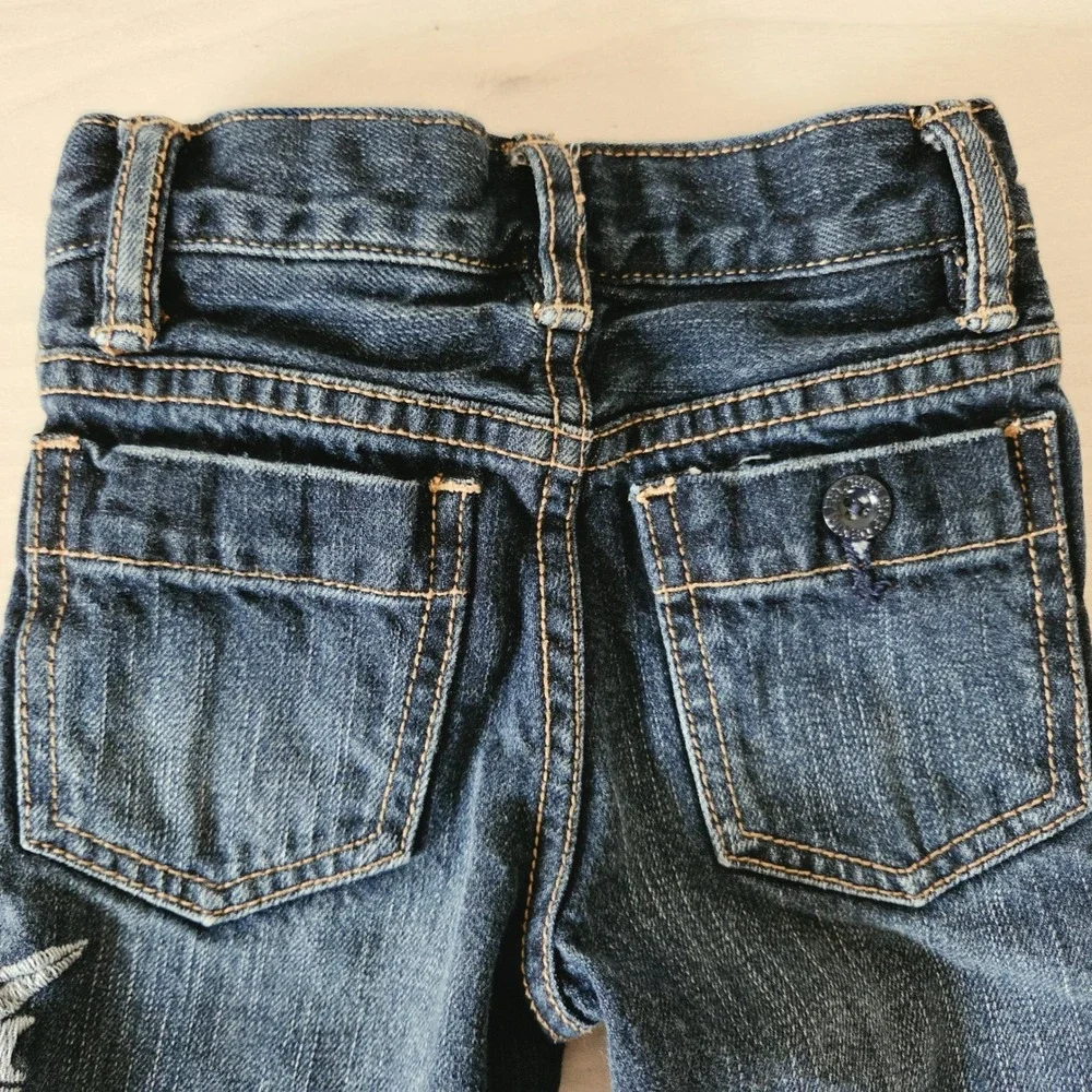 Gap Baby Boy Straight Jeans Dragon Embroidery Sz. 12-18mos.